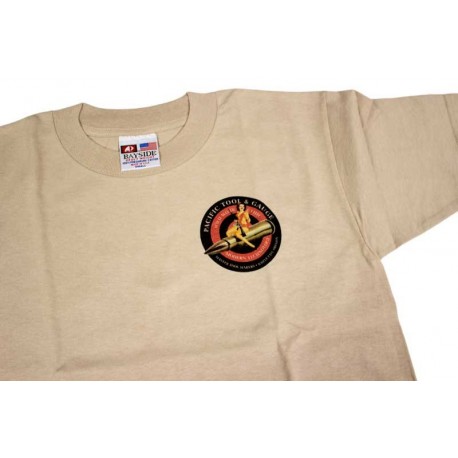 PTG Bomber Girl T-Shirt - Sand w/ Red&Black Logo (No Pocket)