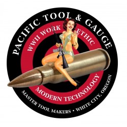 12" XL PTG Bomber Girl Logo Sticker