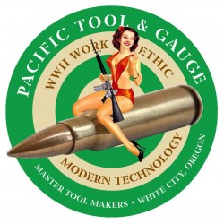 3.5" PTG Bomber Girl Logo Sticker (Green)